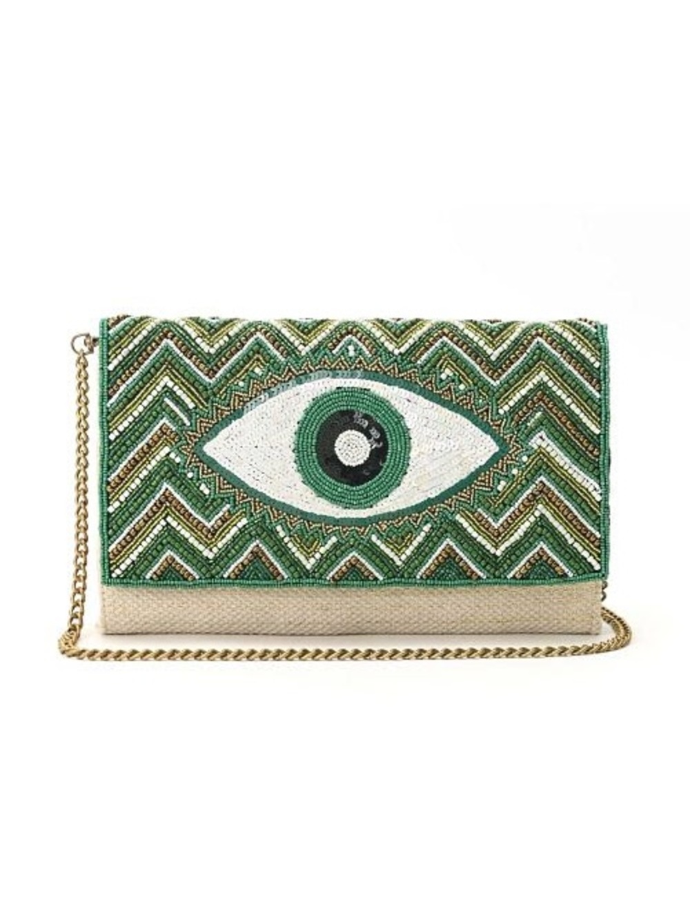 America & Beyond Sequin Evil Eye Clutch [NWOT]
